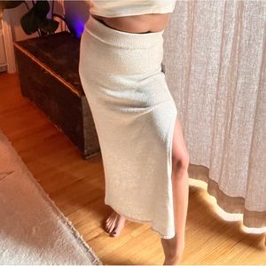 Woven Long Skirt with Slit by Free People